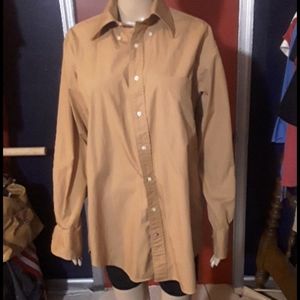 Tommy Hilfiger gold/tan dress shirt size M